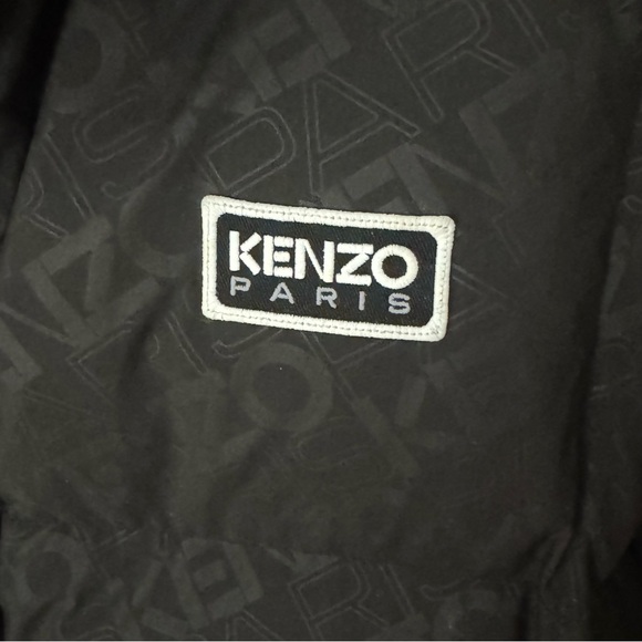 KENZO PARIS Monogram Logo Puffer Jacket Black XS - Picture 4 of 9